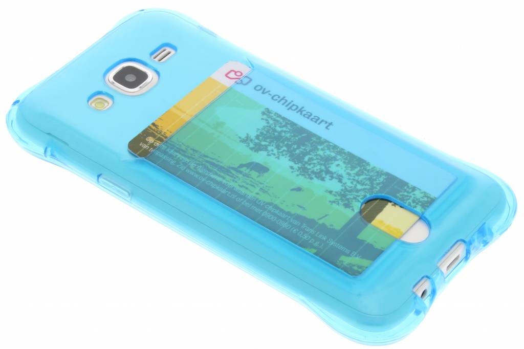 Image of Blauw TPU hoesje met vakje voor de Samsung Galaxy J5