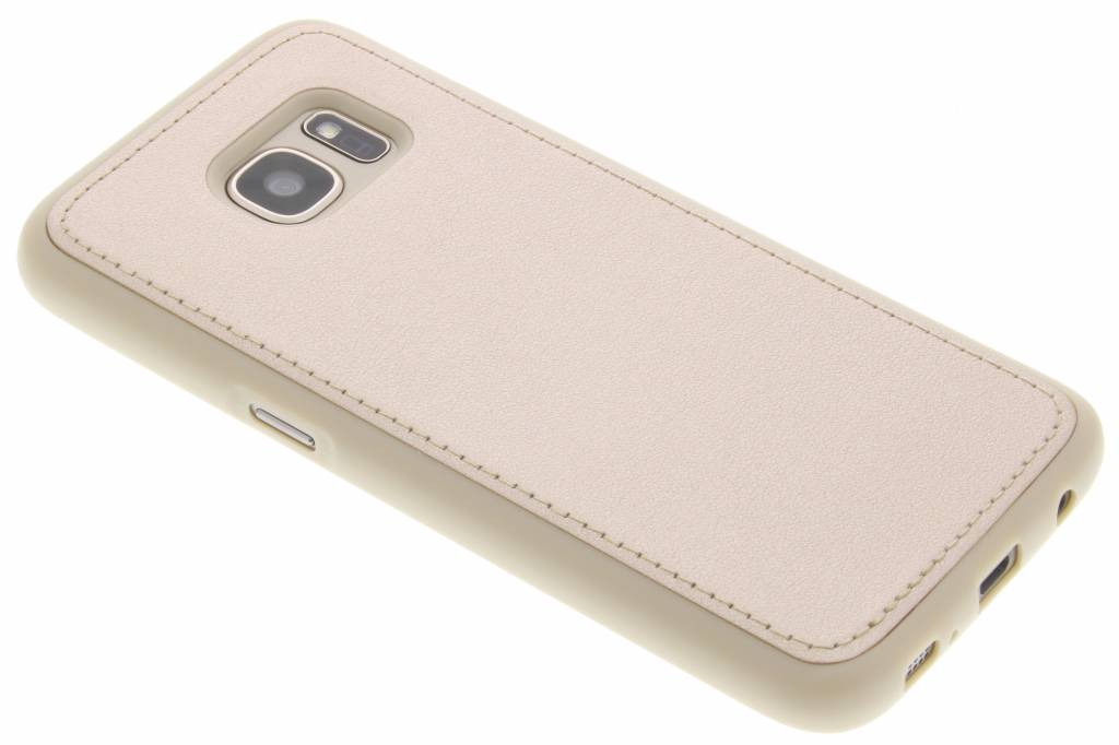 Image of Goud metallic lederen TPU case voor de Samsung Galaxy S7