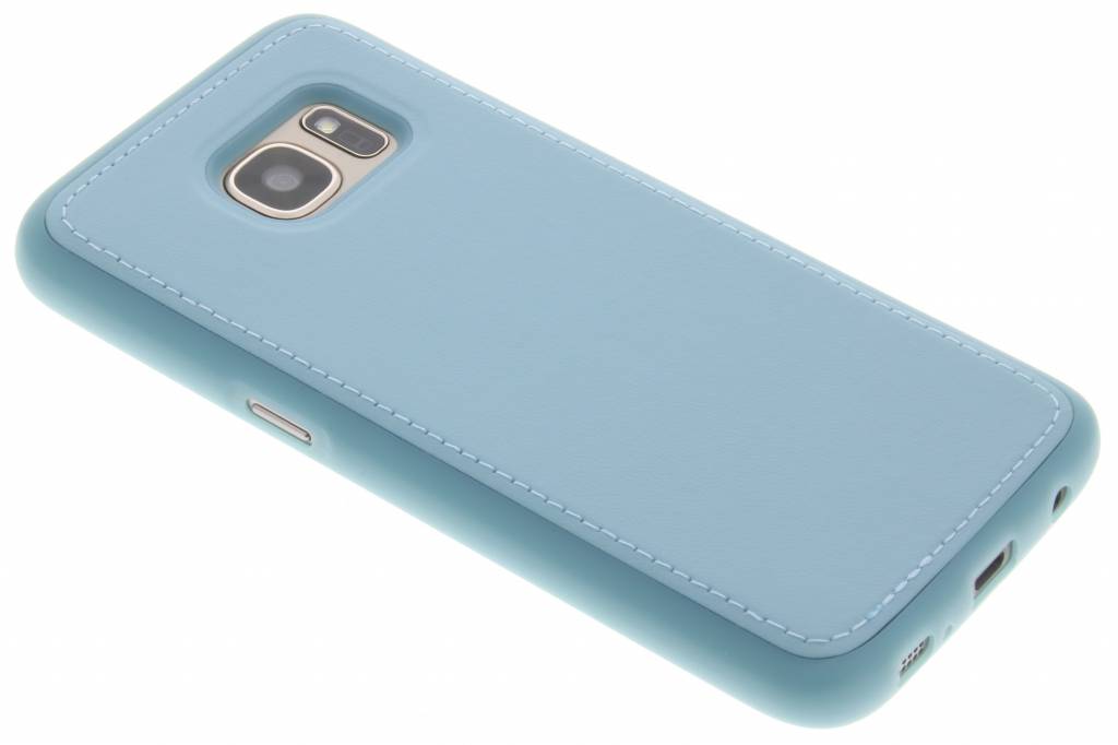 Image of Turquoise lederen TPU case voor de Samsung Galaxy S7