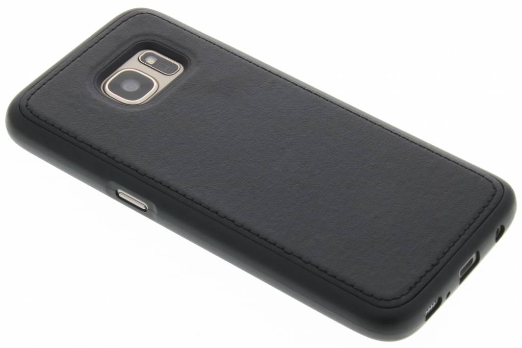 Image of Zwart lederen TPU case voor de Samsung Galaxy S7