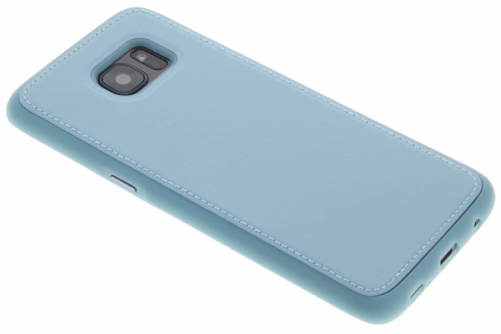 Image of Turquoise lederen TPU case voor de Samsung Galaxy S7 edge