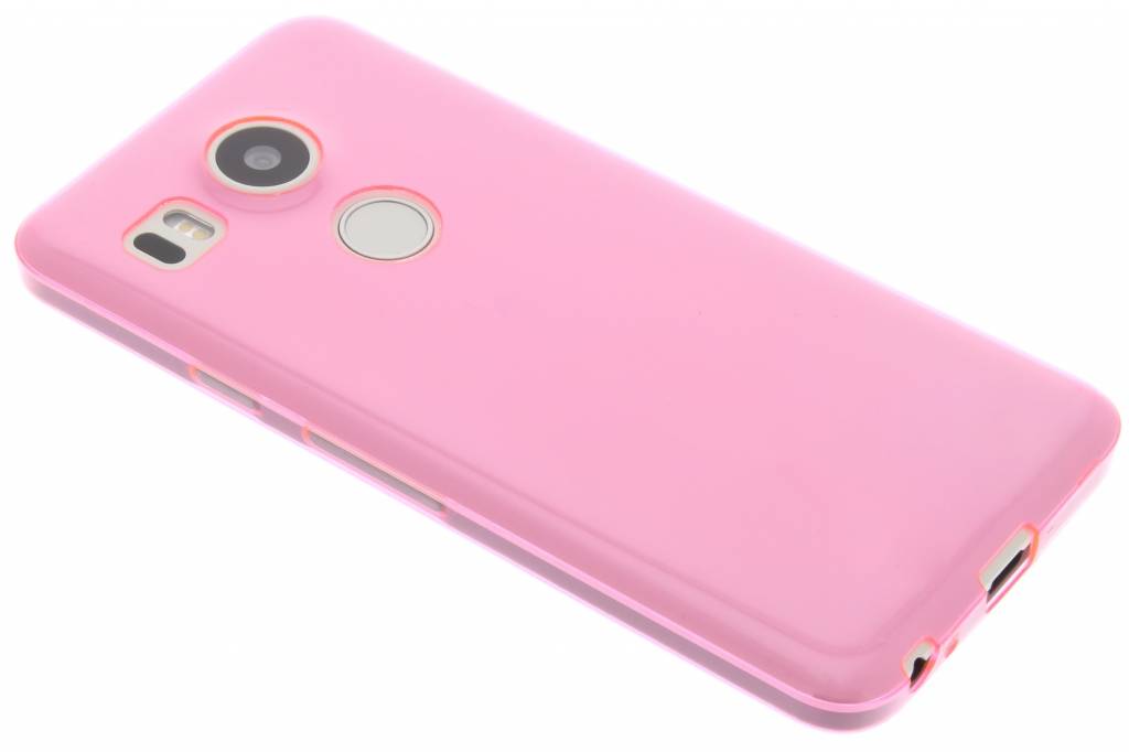 Image of Roze ultra thin transparant TPU hoesje voor de LG Nexus 5X