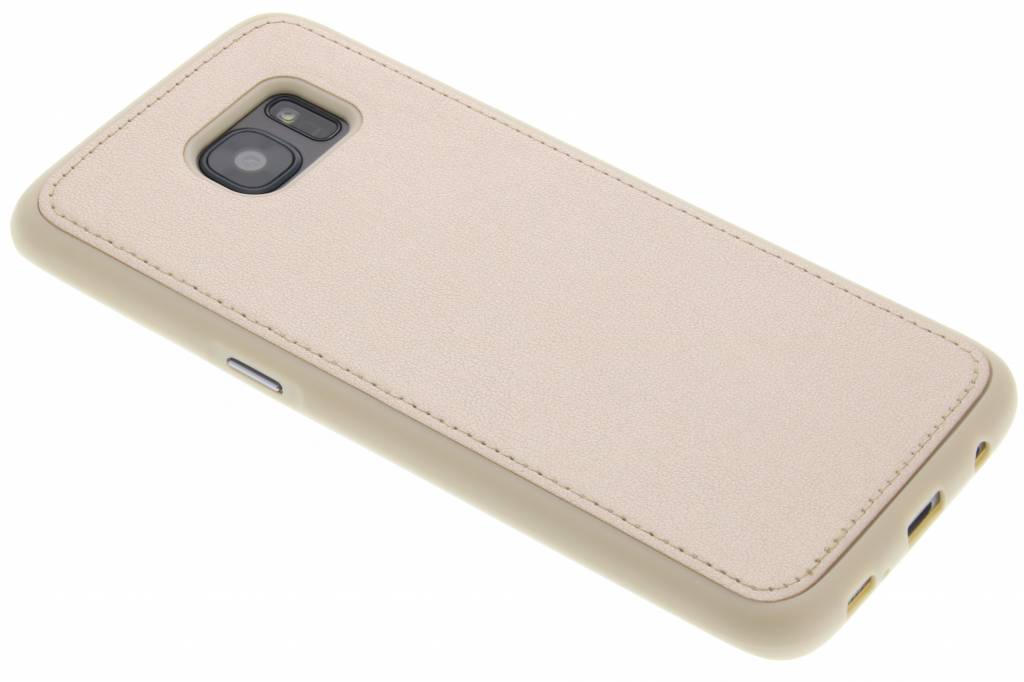 Image of Goud metallic lederen TPU case voor de Samsung Galaxy S7 Edge