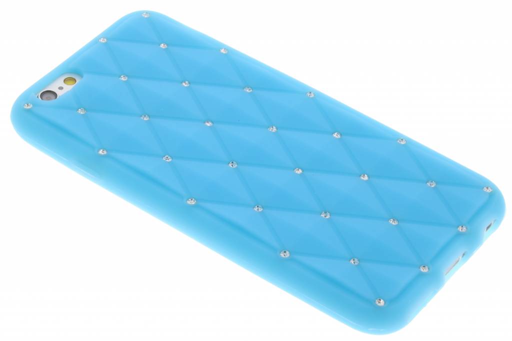 Image of Blauw siliconen hoesje met strass voor de iPhone 6 / 6s