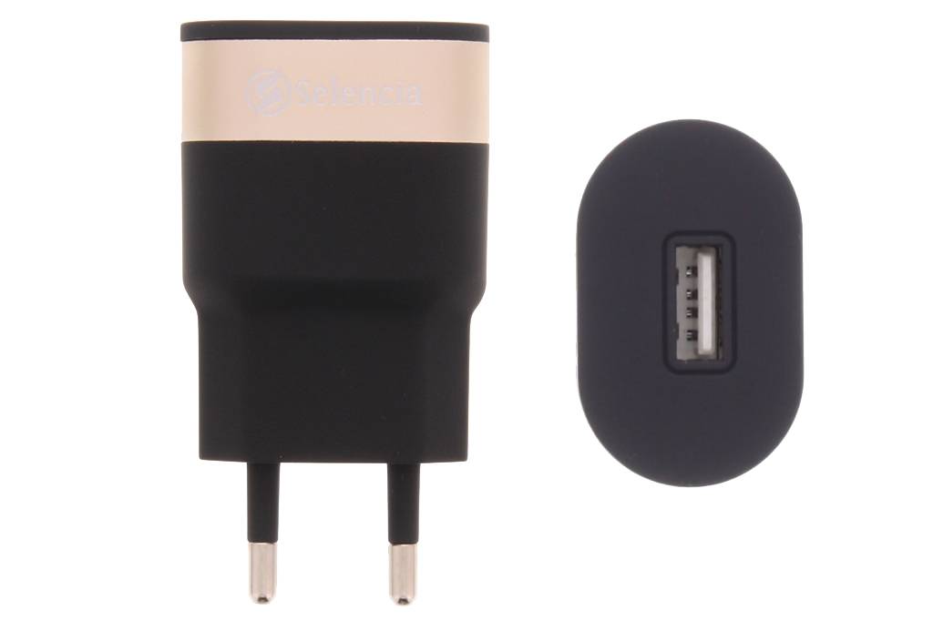 Image of USB Reislader 2A - Zwart / Goud
