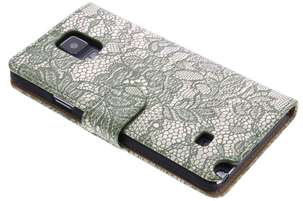 Image of Groene glamour design booktype hoes voor de Samsung Galaxy Note 4