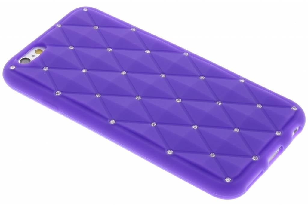 Image of Paars siliconen hoesje met strass voor de iPhone 6 / 6s