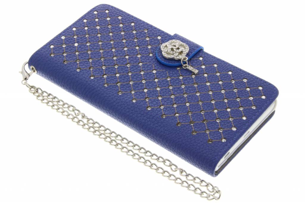 Image of Blauwe chique strass booktype hoes voor de Sony Xperia Z5