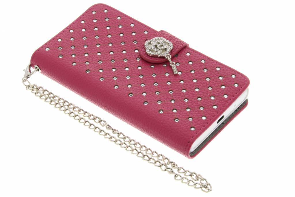 Image of Fuchsia chique strass booktype hoes voor de Sony Xperia Z5 Compact