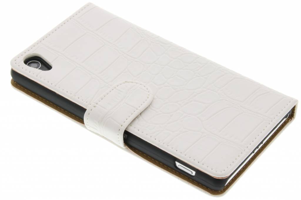 Image of Witte krokodil booktype hoes voor de Sony Xperia Z2