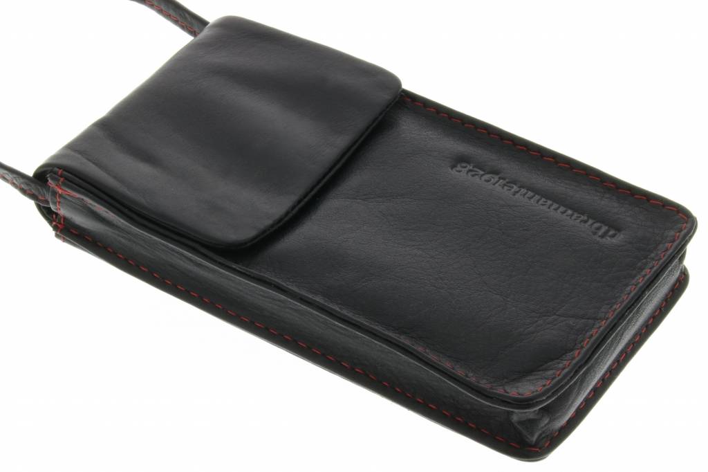 Image of Leather Lanyard Case - Smooth Black