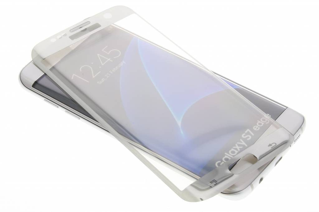 Image of Tempered glass screenprotector voor de Samsung Galaxy S7 Edge - Silver