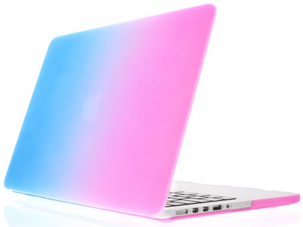 Image of Roze/blauwe tweekleurige hardshell voor de MacBook Pro Retina 13.3 inch