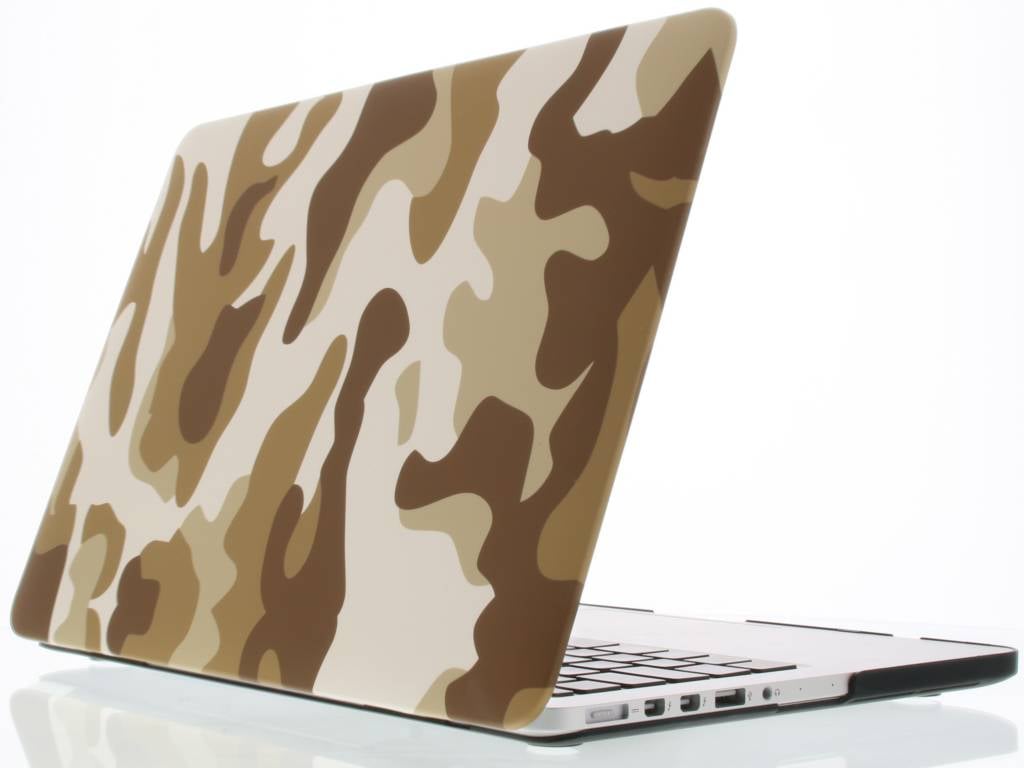 Image of Bruine legerprint design hardshell voor de MacBook 12 inch