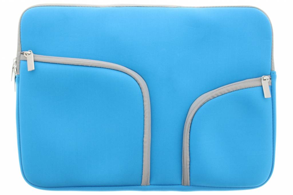 Image of Lichtblauwe universele neopreen laptoptas voor de MacBook 15.4 inch