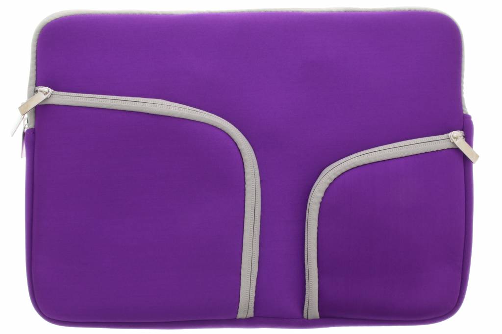 Image of Paarse universele neopreen laptoptas voor de MacBook 15.4 inch