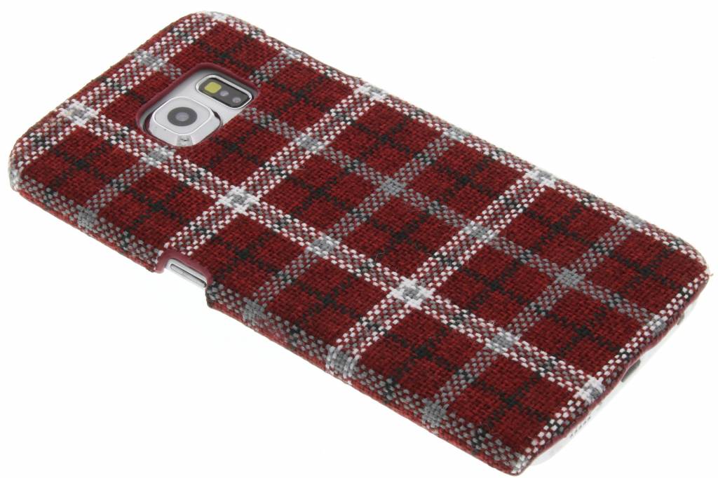 Image of Tartan Hard Case voor de Samsung Galaxy S6 Edge - Red