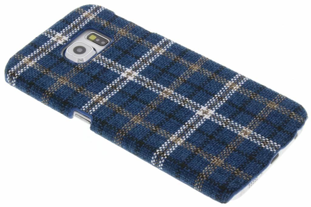 Image of Tartan Hard Case voor de Samsung Galaxy S6 Edge - Blue