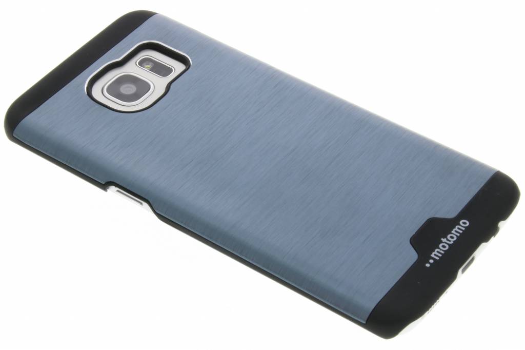 Image of Donkerblauw brushed aluminium hardcase hoesje voor de Samsung Galaxy S7 Edge