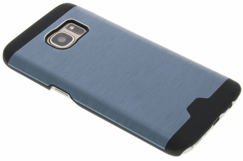 Image of Donkerblauw brushed aluminium hardcase hoesje voor de Samsung Galaxy S7