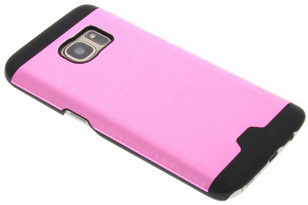 Image of Roze brushed aluminium hardcase hoesje voor de Samsung Galaxy S7