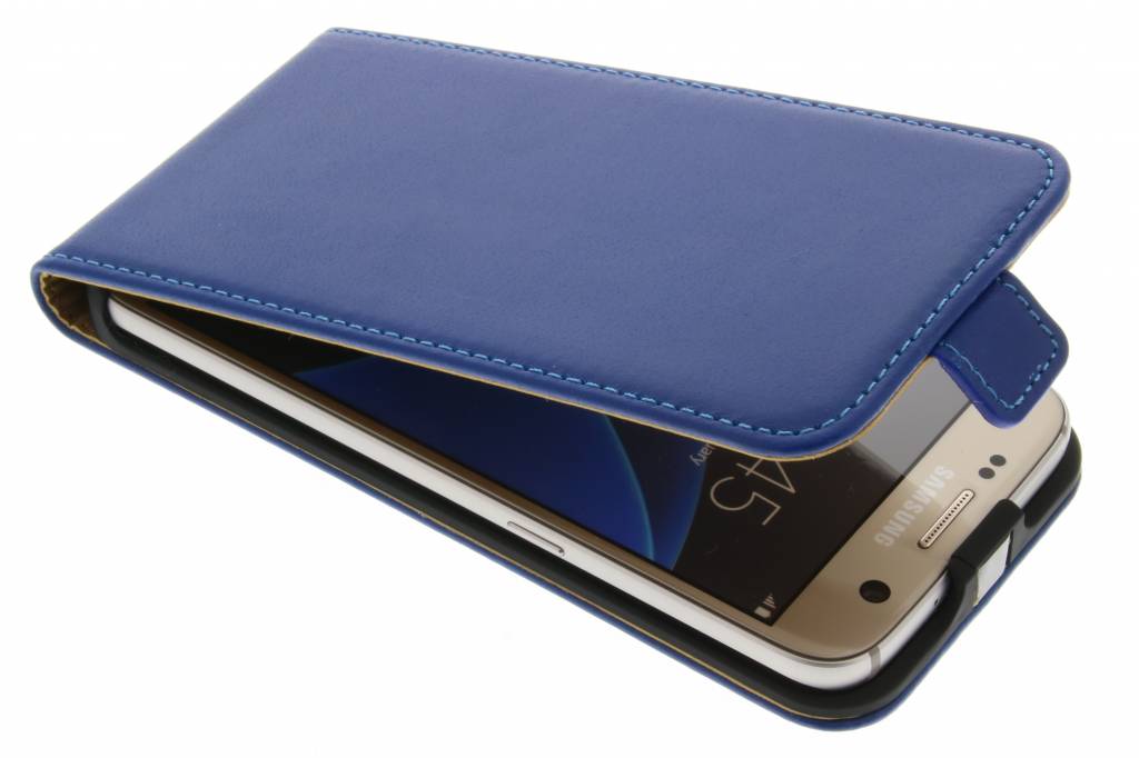 Image of Luxe lederen Flipcase voor de Samsung Galaxy S7 - Blauw