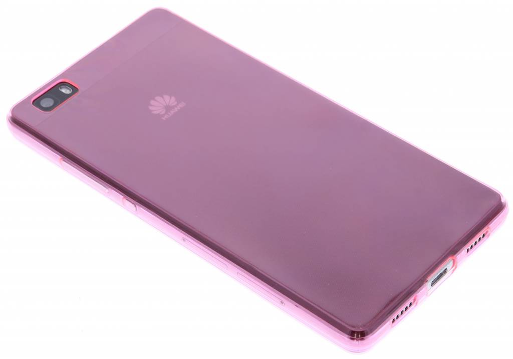 Image of Roze ultra thin transparant TPU hoesje voor de Huawei P8 Lite