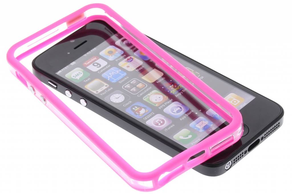 Image of Fuchsia transparante bumper voor de iPhone 5 / 5s / SE