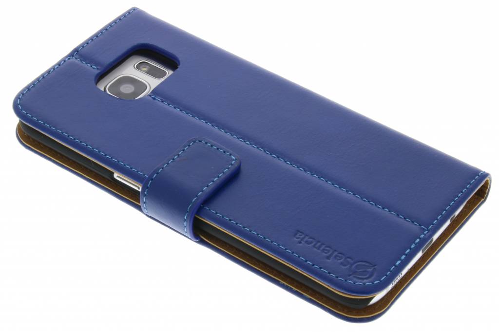 Image of Luxe lederen booktype hoes voor de Samsung Galaxy S7 Edge - Blauw