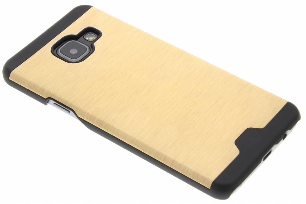 Image of Gouden brushed aluminium hardcase hoesje voor de Samsung Galaxy A3 2016