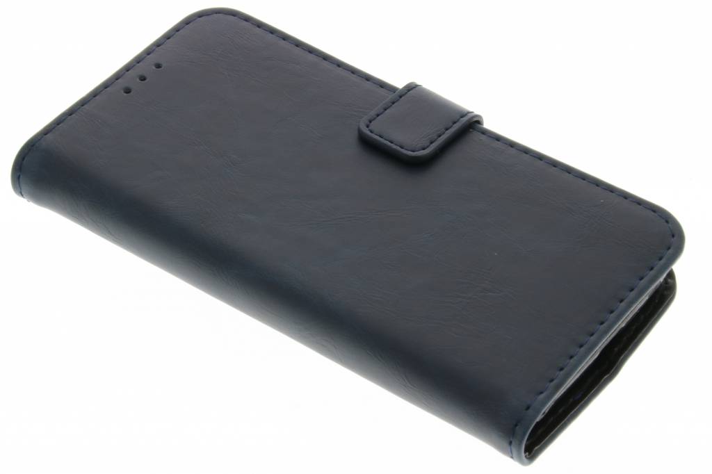 Image of Donkerblauwe luxe leder booktype hoes voor de Motorola Moto G 3rd Gen 2015