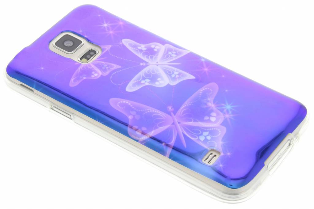 Image of Metallic vlinder design TPU hoesje voor de Samsung Galaxy S5 (Plus) / Neo