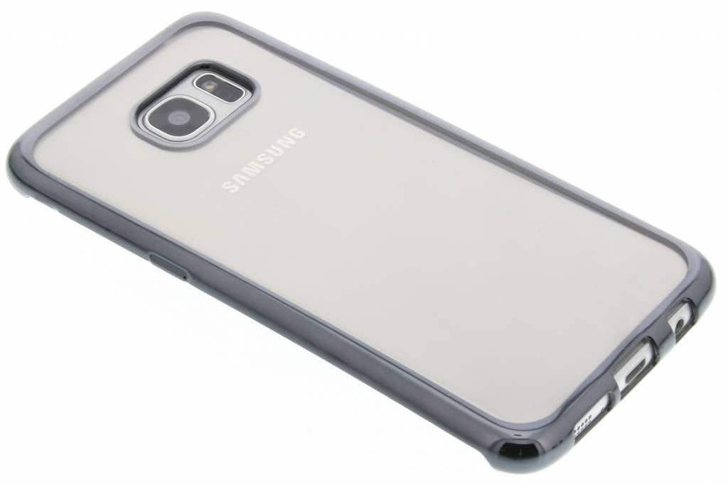 Image of Donkergrijs TPU hoesje met metallic rand voor de Samsung Galaxy S7 Edge