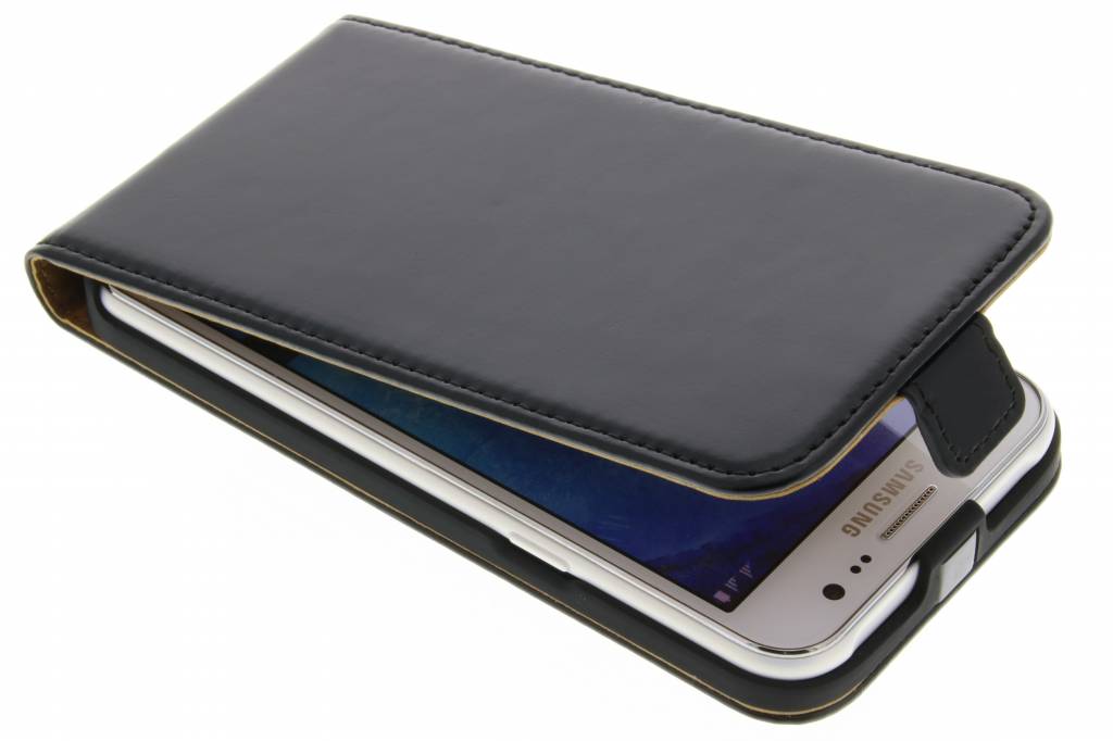 Image of Luxe lederen Flipcase voor de Samsung Galaxy J5 - Zwart