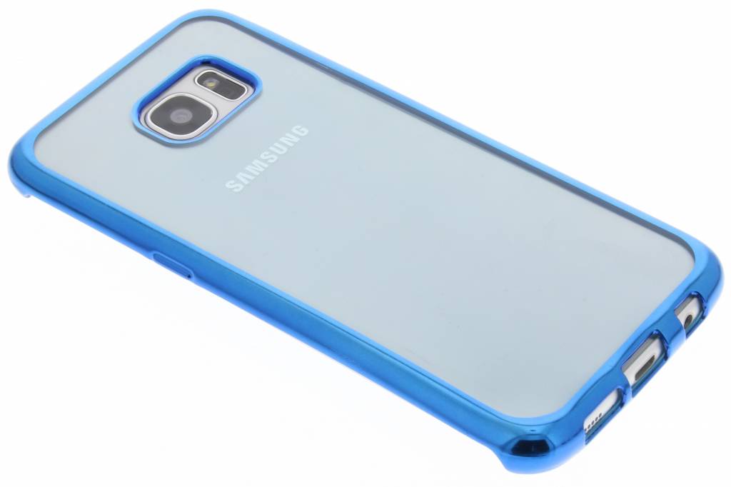 Image of Blauw TPU hoesje met metallic rand voor de Samsung Galaxy S7 Edge