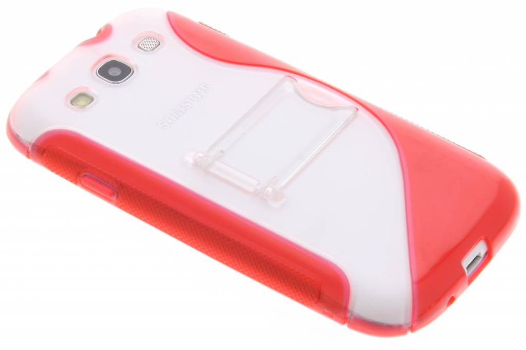 Image of Rood S-line hoesje met standaard voor de Samsung Galaxy S3 / Neo