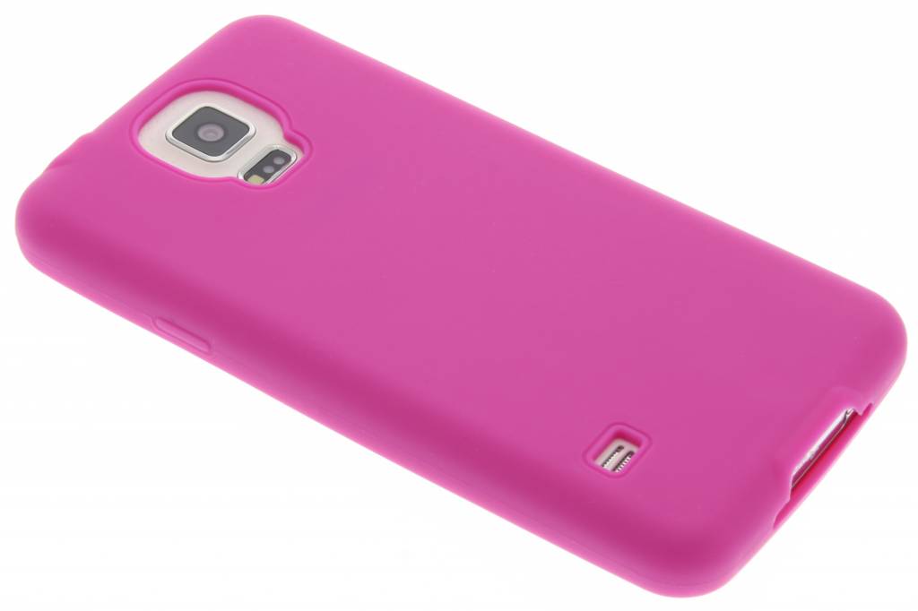 Image of Fuchsia effen TPU siliconen hoesje voor de Samsung Galaxy S5 (Plus) / Neo