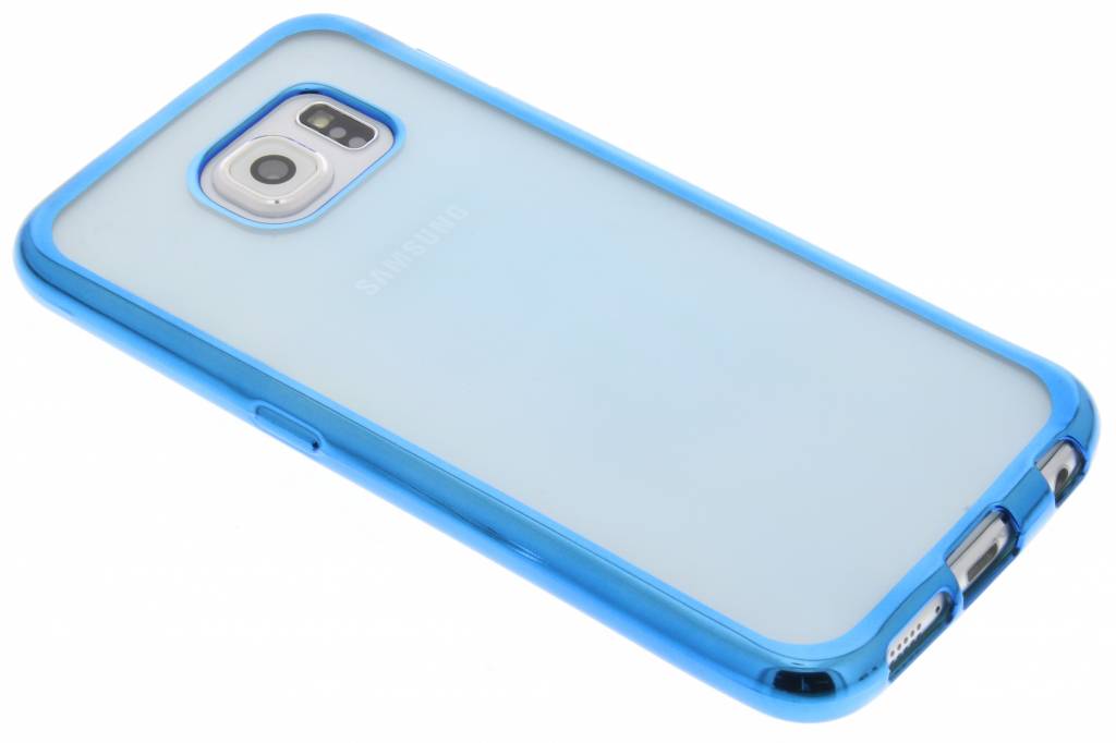 Image of Blauw TPU hoesje met metallic rand voor de Samsung Galaxy S6