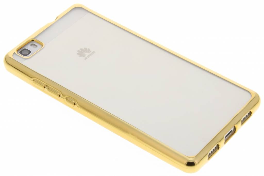 Image of Goud TPU hoesje met metallic rand voor de Huawei P8 Lite