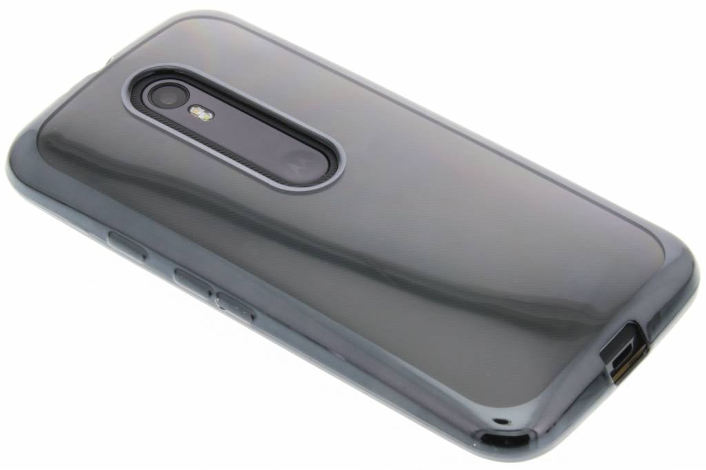 Image of Donkergrijs TPU hoesje met metallic rand voor de Motorola Moto G 3rd Gen 2015