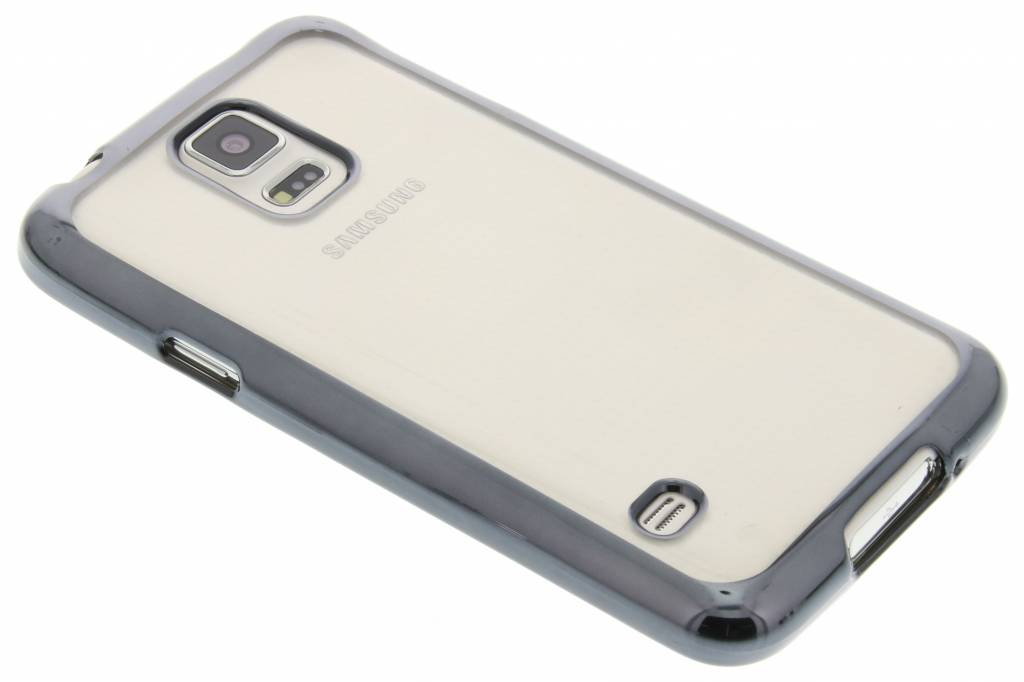 Image of Donkergrijs TPU hoesje met metallic rand voor de Samsung Galaxy S5 (Plus) Neo