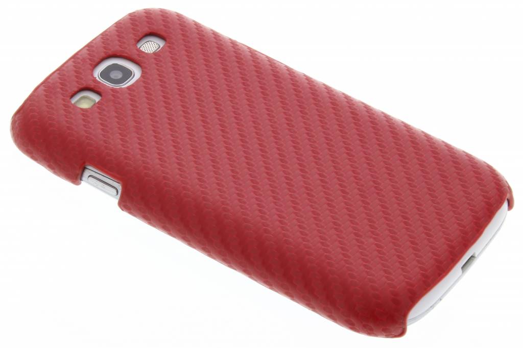 Image of Rood carbon look hardcase hoesje voor de Samsung Galaxy S3 / Neo