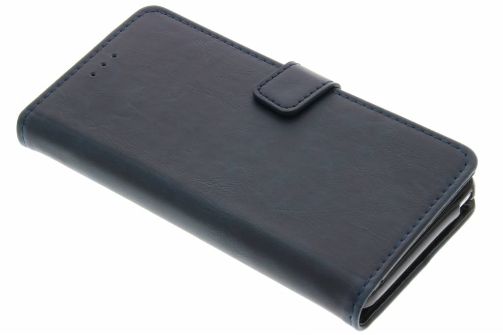 Image of Donkerblauwe luxe leder booktype hoes voor de Wiko Lenny 2