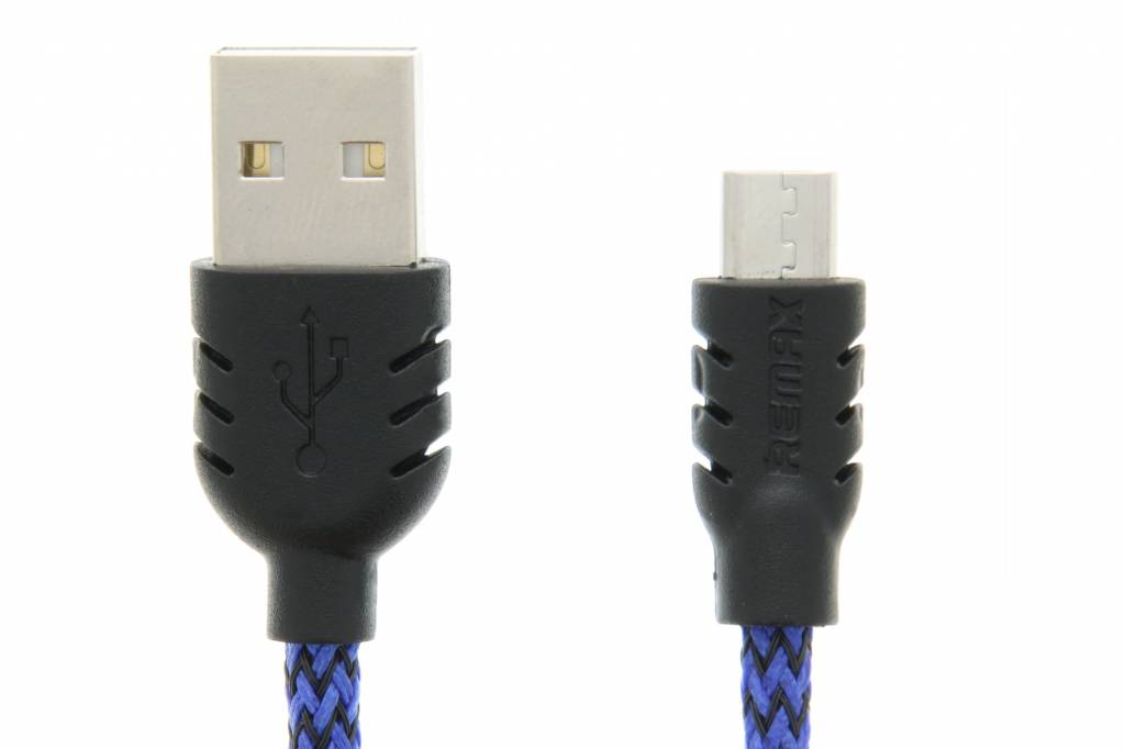 Image of Double-Sided USB naar Micro-USB kabel 1 meter - Paars