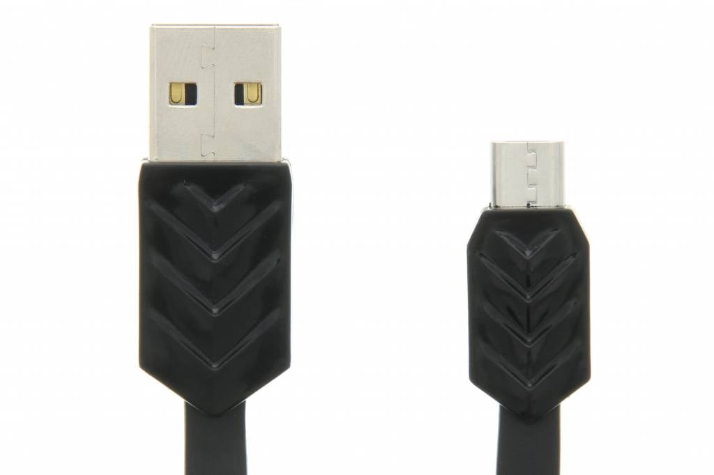 Image of Fishbone Micro-USB naar USB-kabel 1 meter - Zwart