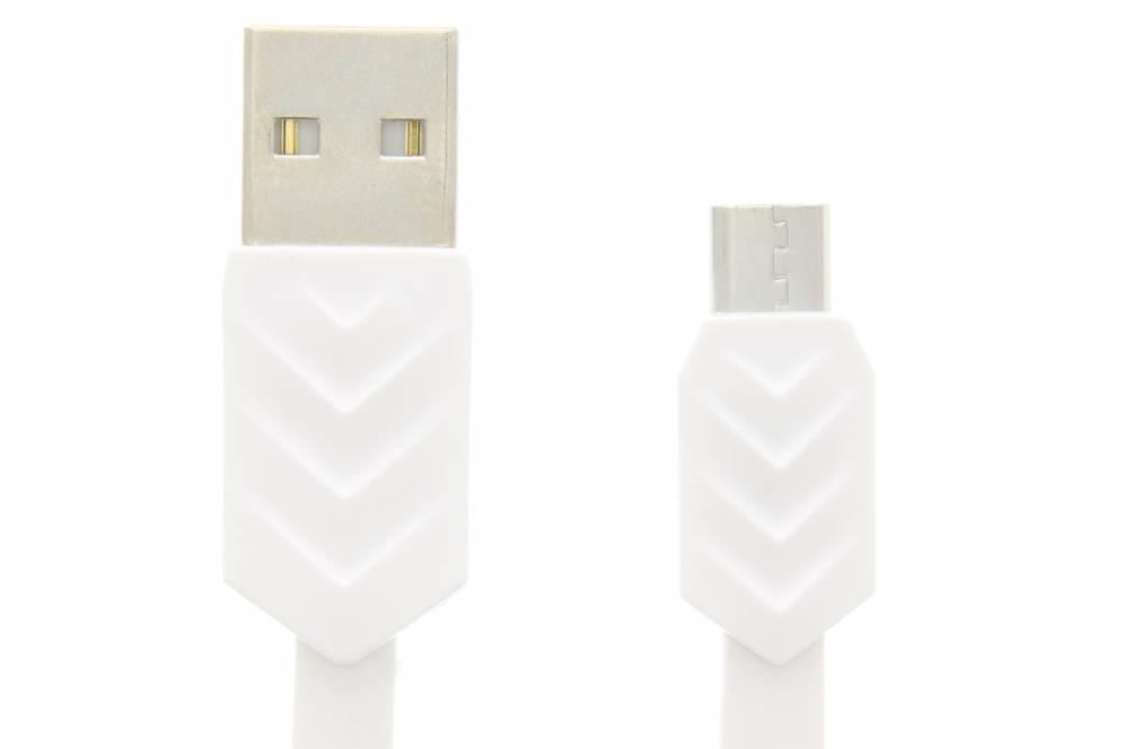Image of Fishbone Micro-USB naar USB-kabel 1 meter - Wit