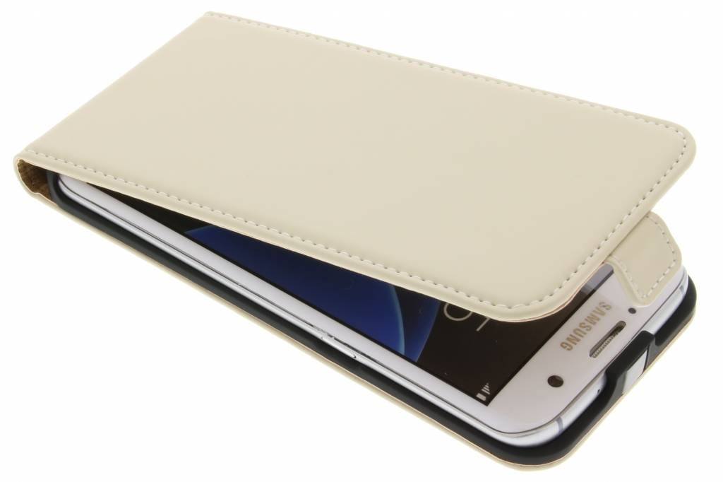 Image of Luxe Flipcase voor de Samsung Galaxy S7 Edge - Wit