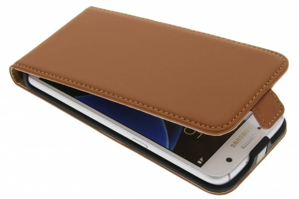 Image of Luxe Flipcase voor de Samsung Galaxy S7 - Bruin