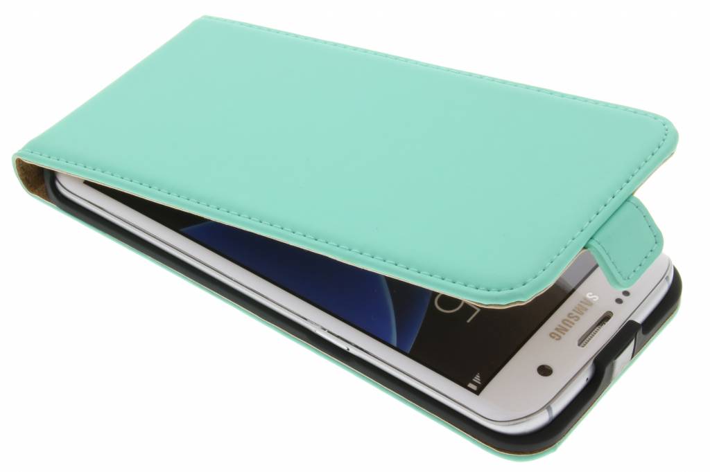 Image of Luxe Flipcase voor de Samsung Galaxy S7 Edge - Mintgroen