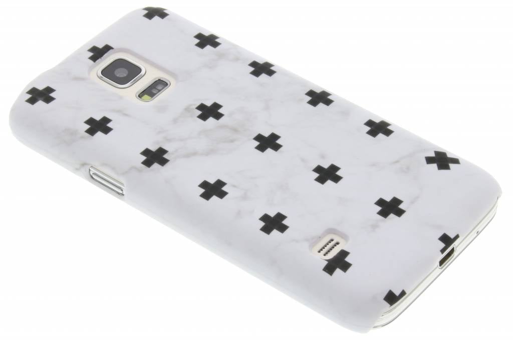 Image of Wit marmer plus design hardcase hoesje voor de Samsung Galaxy S5 Mini